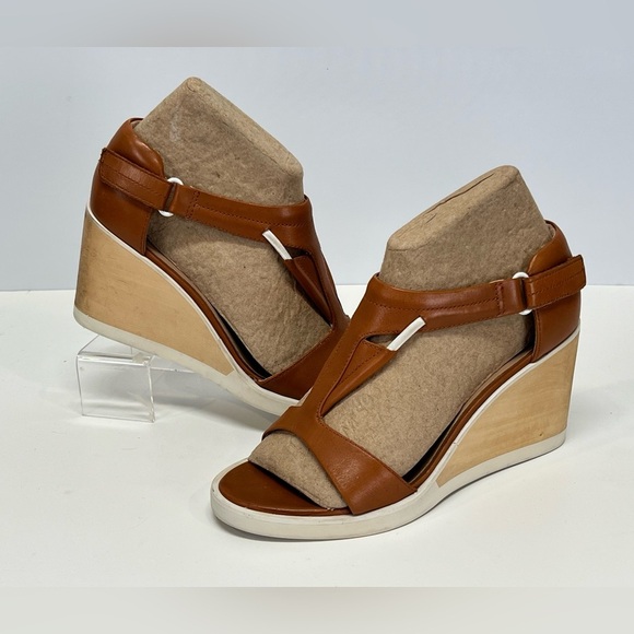 CAMPER Tan LIMI T Strap wedge sandal size  37/7US - Picture 2 of 8
